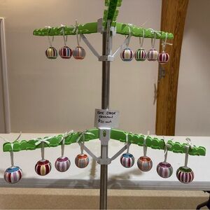 Kate Spade Lennox Colorful Striped Ornaments